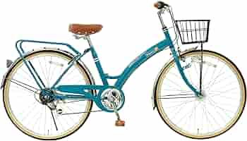 ターコイズ 6速シティサイクル 前バスケット付き２7インチ ターコイズ 6速シティサイクル 前バスケット付き27インチ